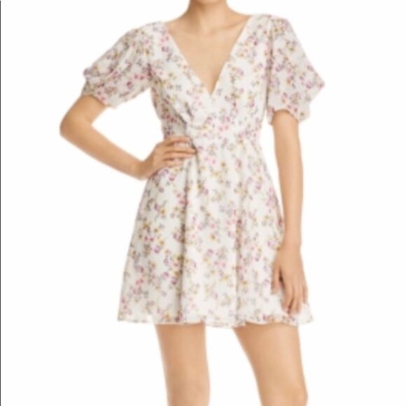NEW Fame And Partners floral Logina mini cottagecore boho dress 8